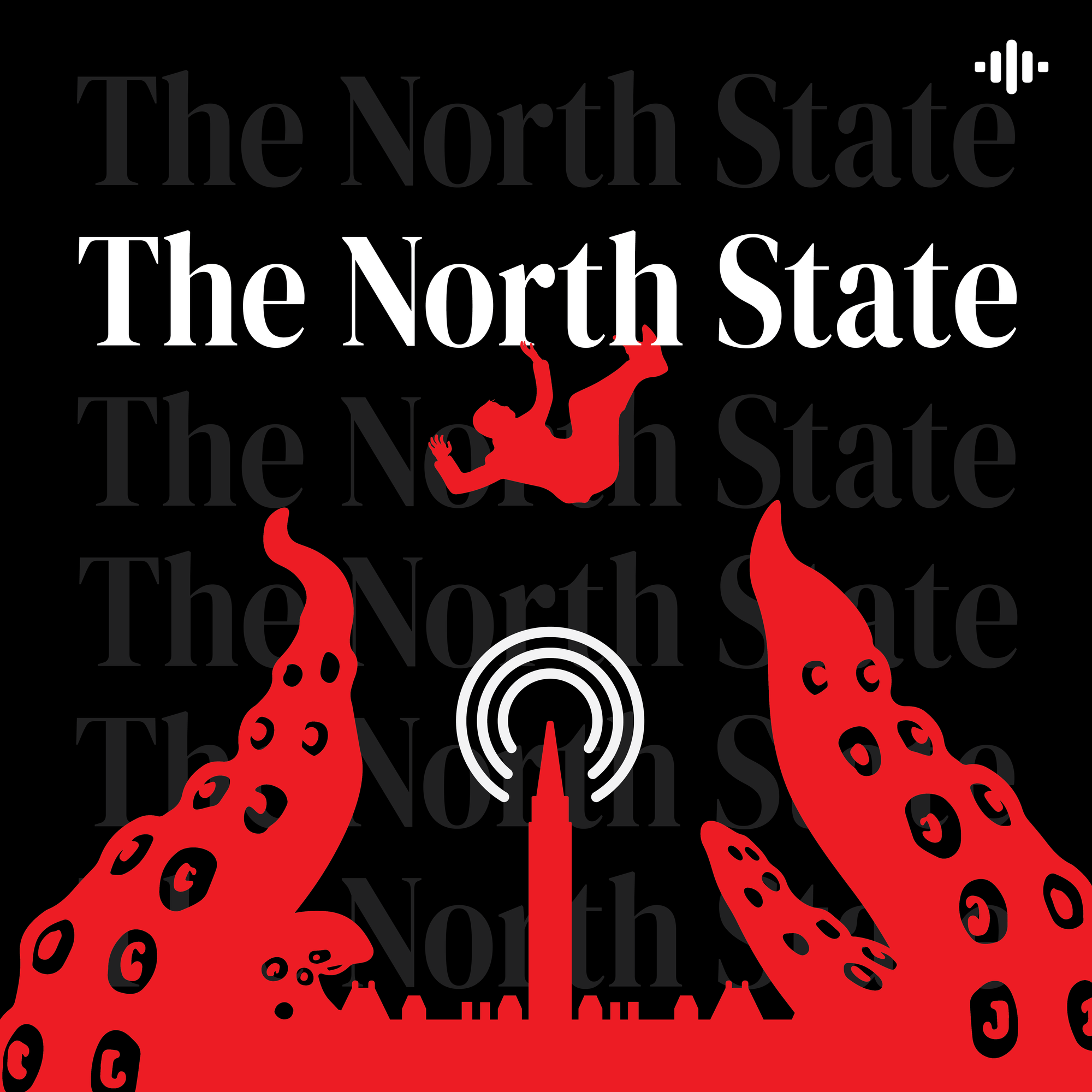 Artwork for The North State, a version of The Catch logo over Parliament Hill